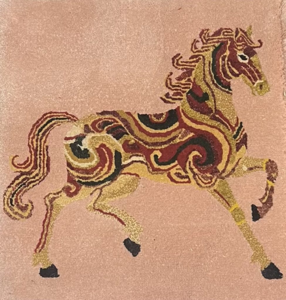 Contemporary Zodiac Horse Hand-Woven Wool Carpet Collection