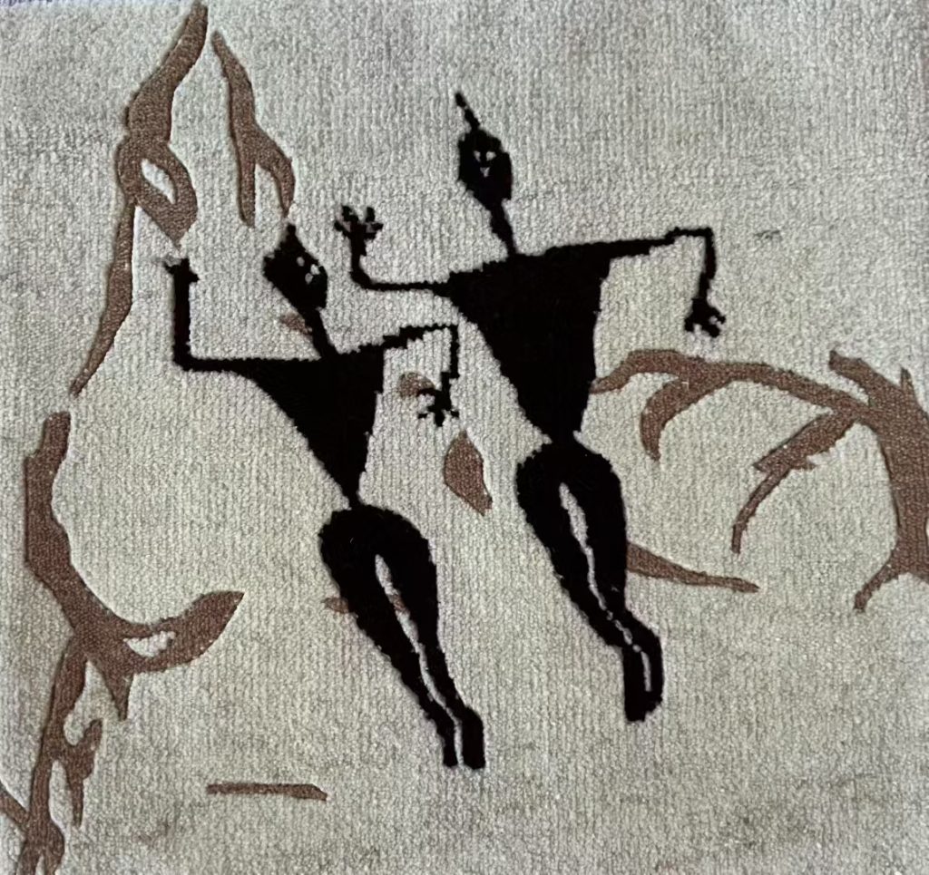Petroglyph & Floral Hand-Woven Wool Art Rug Collection