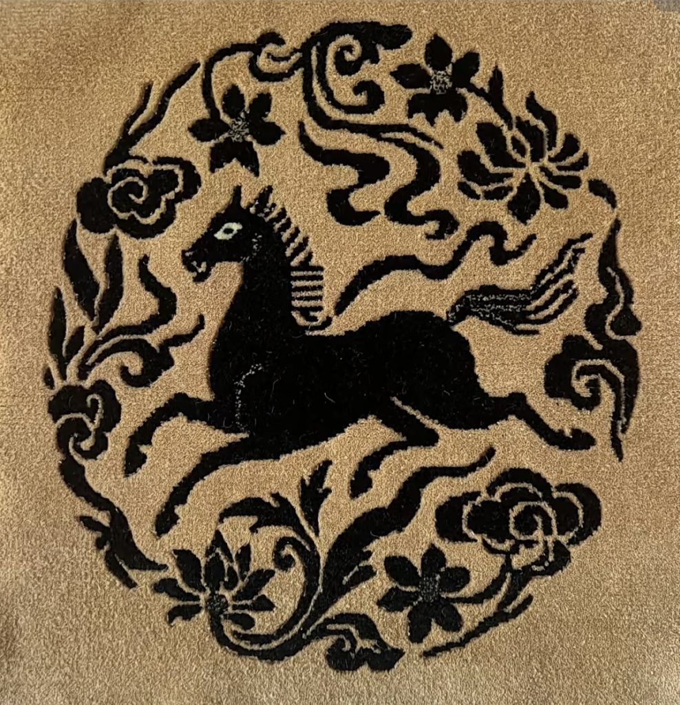 Horse Medallion & Geometric Hand-Woven Wool Rug Collection