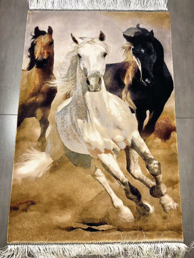 Floral & Equestrian Hand-Woven Wool Rug Collection