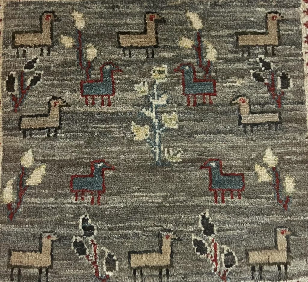 Botanical Bird & Koi Hand-Woven Wool Art Rug Collection
