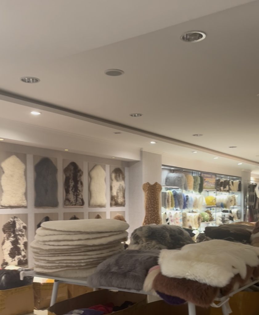 Factory showroom and sample presentation
