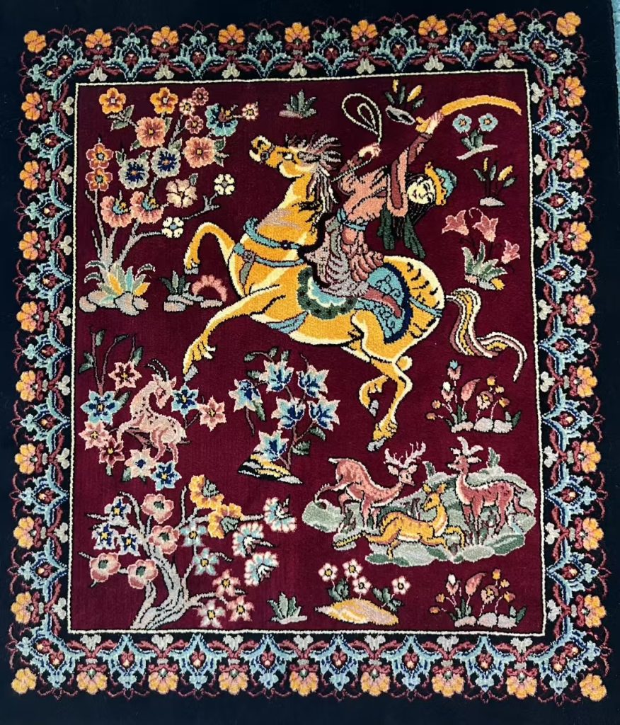 Equestrian & Tiger Hand-Woven Wool Art Rug Collection