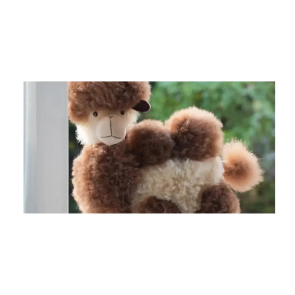 Handcrafted Long-Neck Alpaca Fur Figure