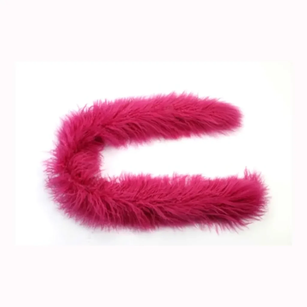 Vivid Pink Mongolian Lamb Fur Scarf