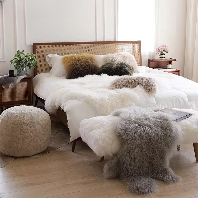 Natural Sheepskin Bedroom Furnishing Set