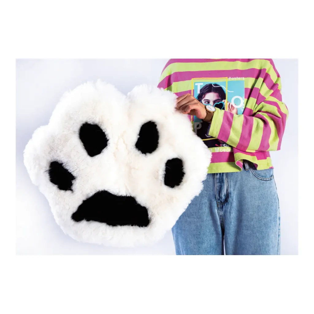 Mongolian Sheepskin Cat Paw Cushion