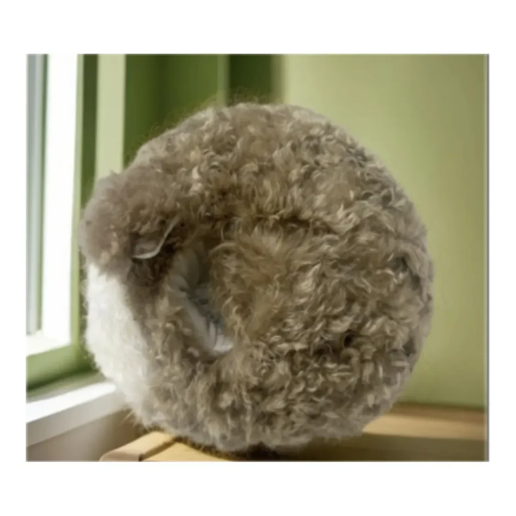 Curled Sheep Fur Ball