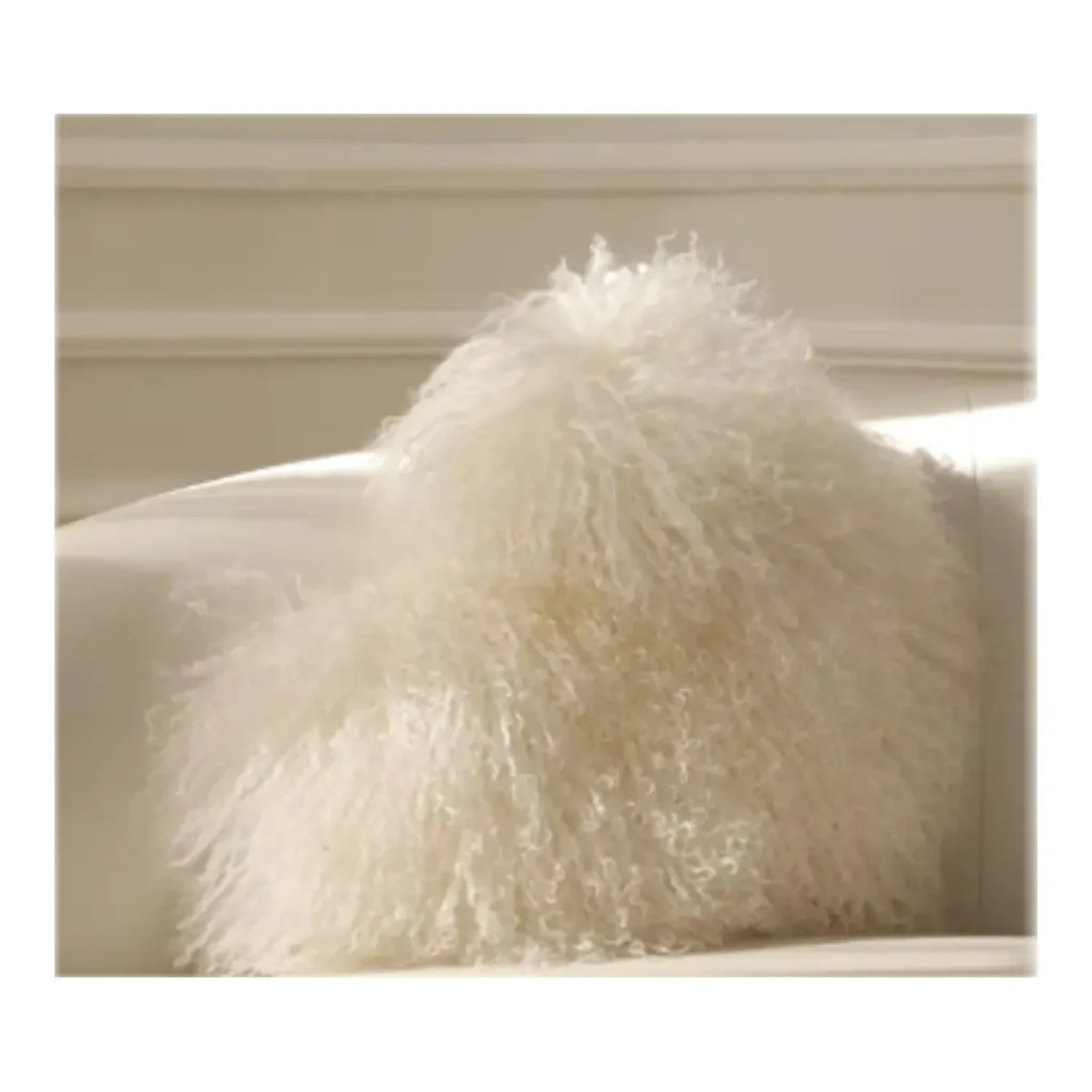 White Shaggy Fur Cushion