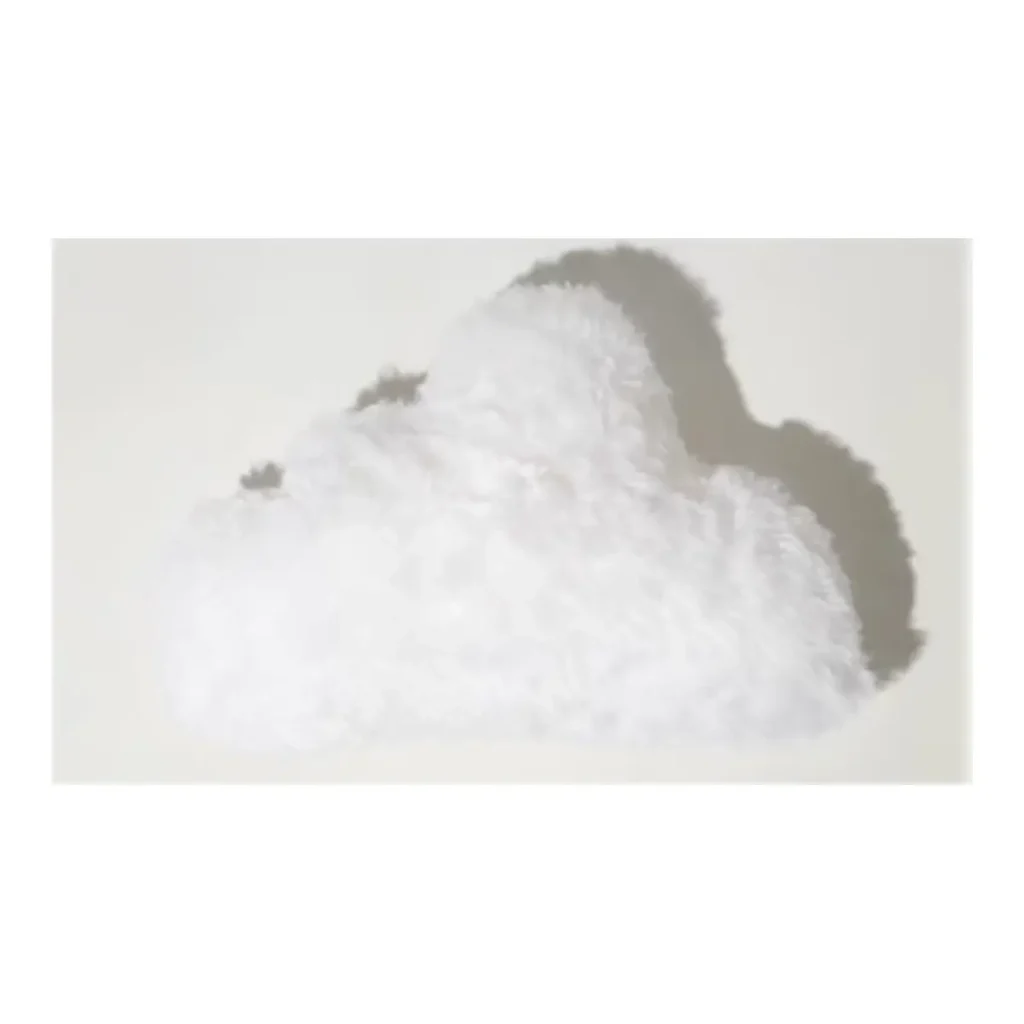 White Bow Fur Cushion