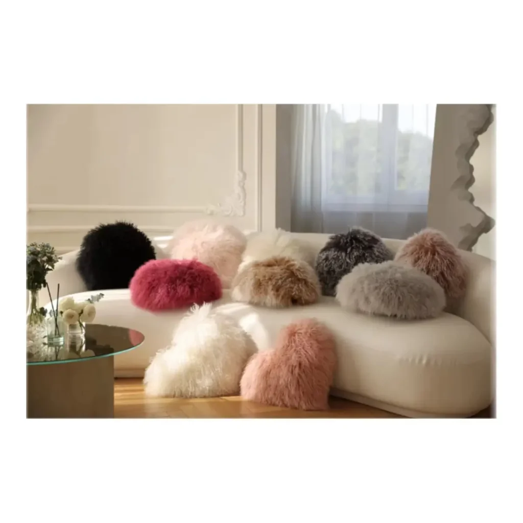 Oval Fur Cushion Collection