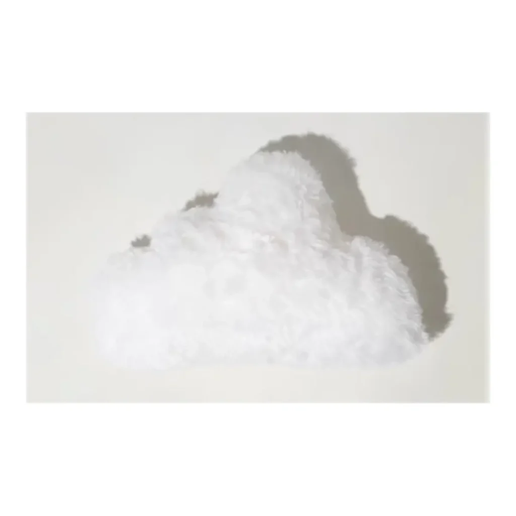 White Bow Fur Cushion