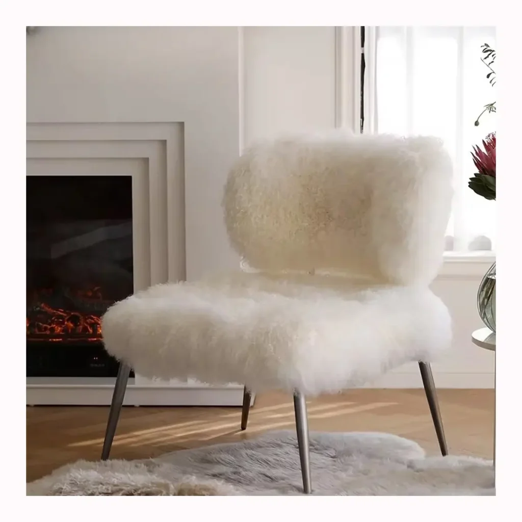 Ivory Fireside Sheepskin Chair