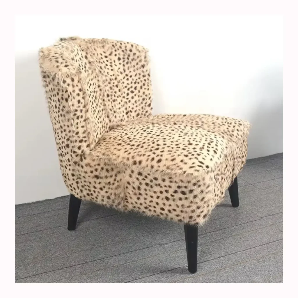Leopard Sheepskin Accent Chair