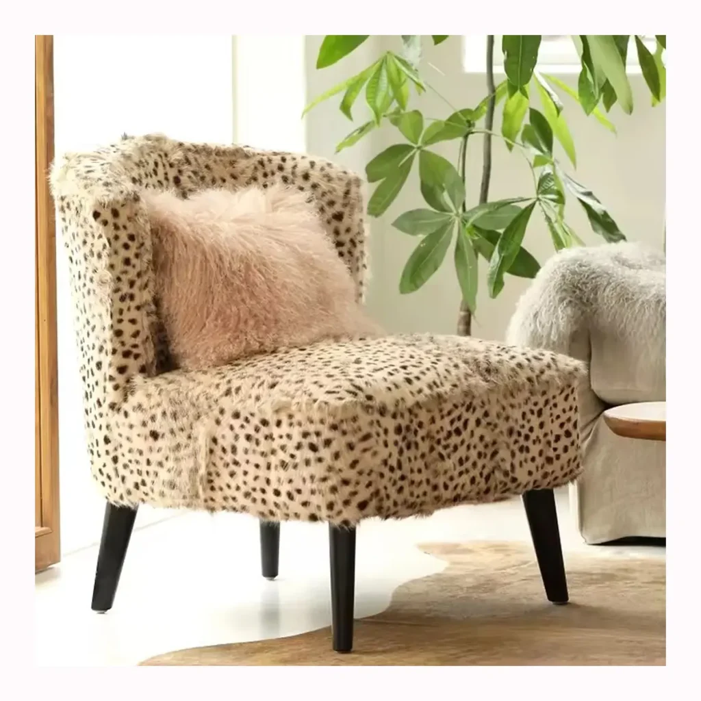 Sand Leopard Lounge Chair