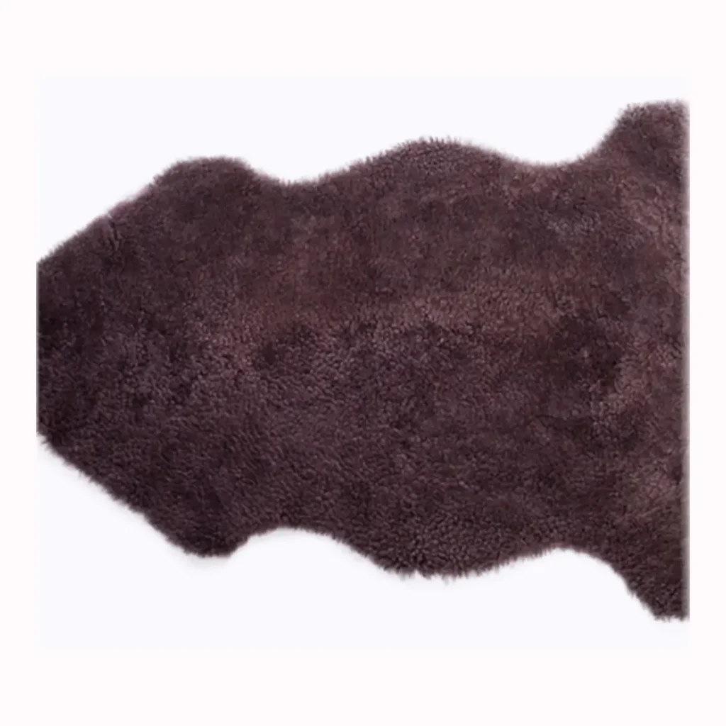 Aubergine Goat Fur Rug
