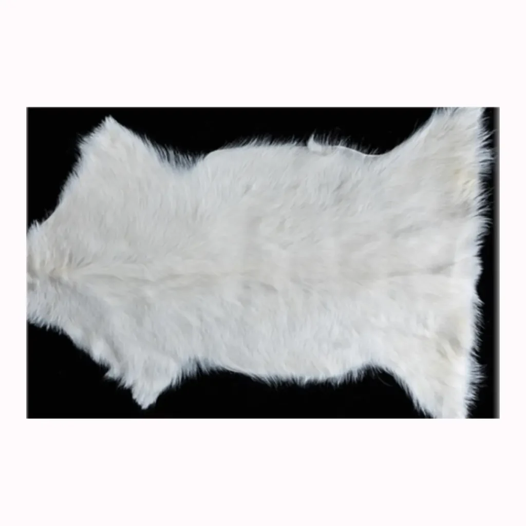 Snow White Goat Fur Rug