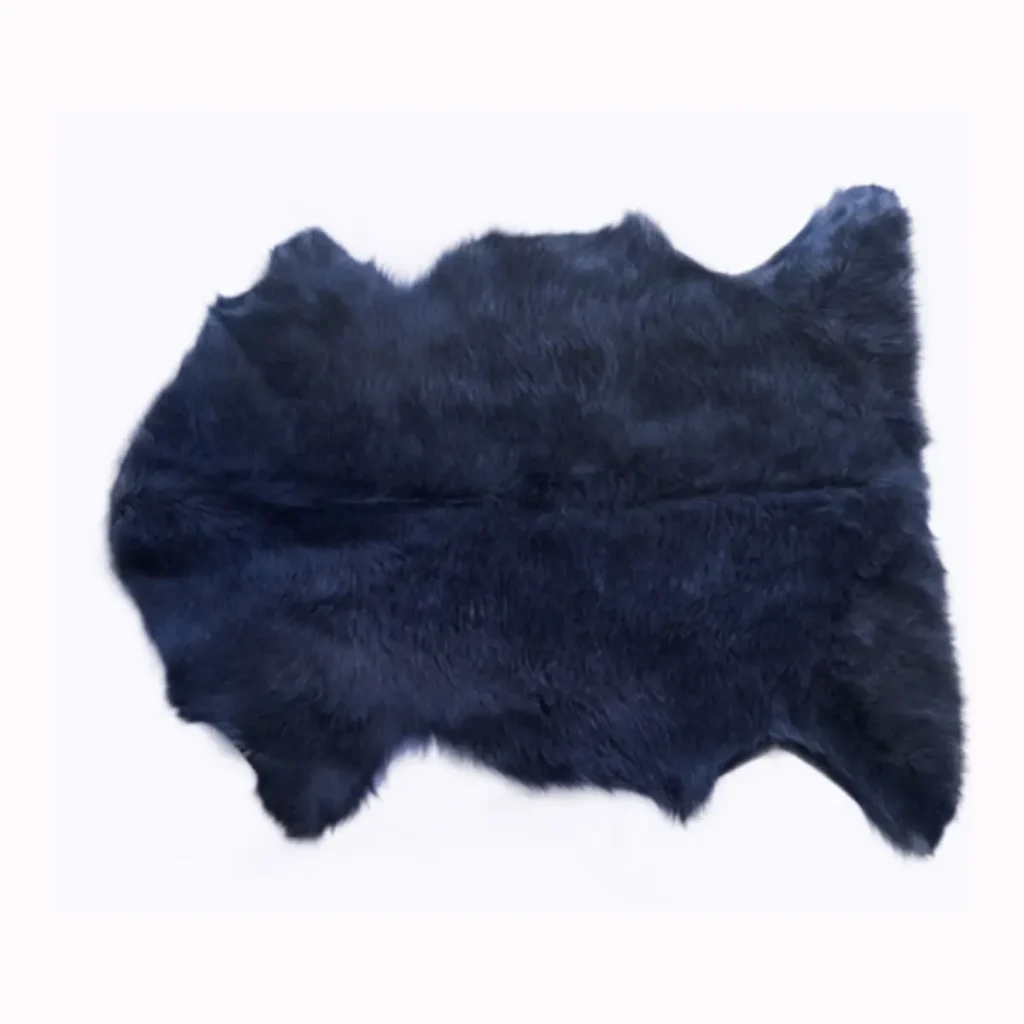 Deep Navy Goat Fur Rug