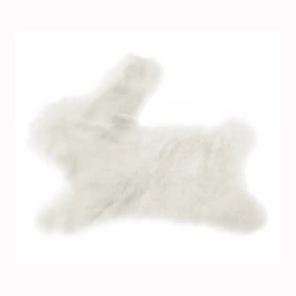 Bear-Shaped Shearling Rug