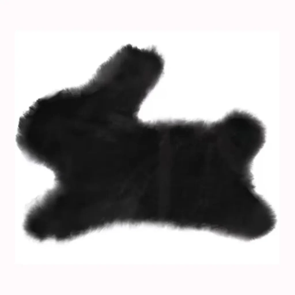 Bear-Shaped Shearling Rug