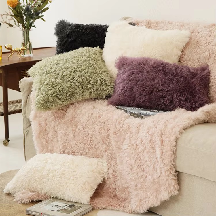 Soft Pastel Lamb Fur Sofa Collection